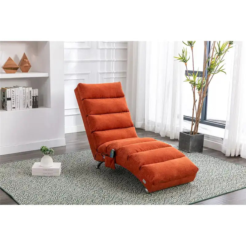 Chaise longue da interno in lino, moderna e lunga per ufficio o salotto