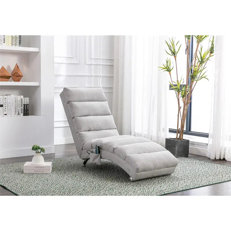 Chaise longue da interno in lino, moderna e lunga per ufficio o salotto