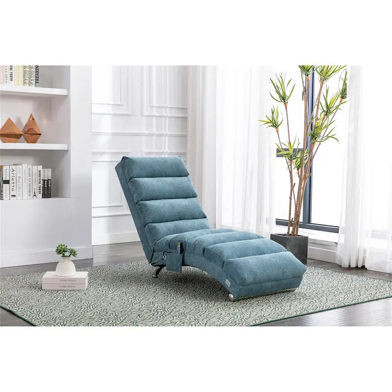 Chaise longue da interno in lino, moderna e lunga per ufficio o salotto