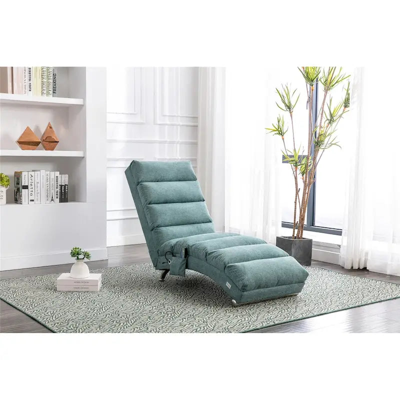 Chaise longue da interno in lino, moderna e lunga per ufficio o salotto
