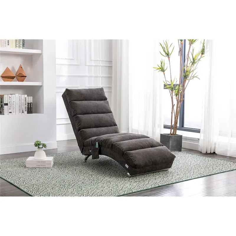 Chaise longue da interno in lino, moderna e lunga per ufficio o salotto