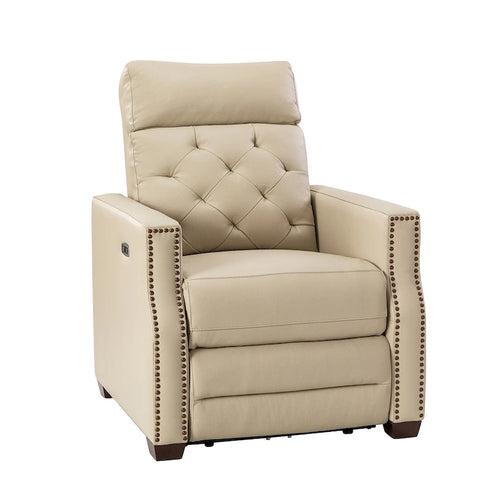 Poltrona reclinabile elettrica in vera pelle da 31,5" con porta USB