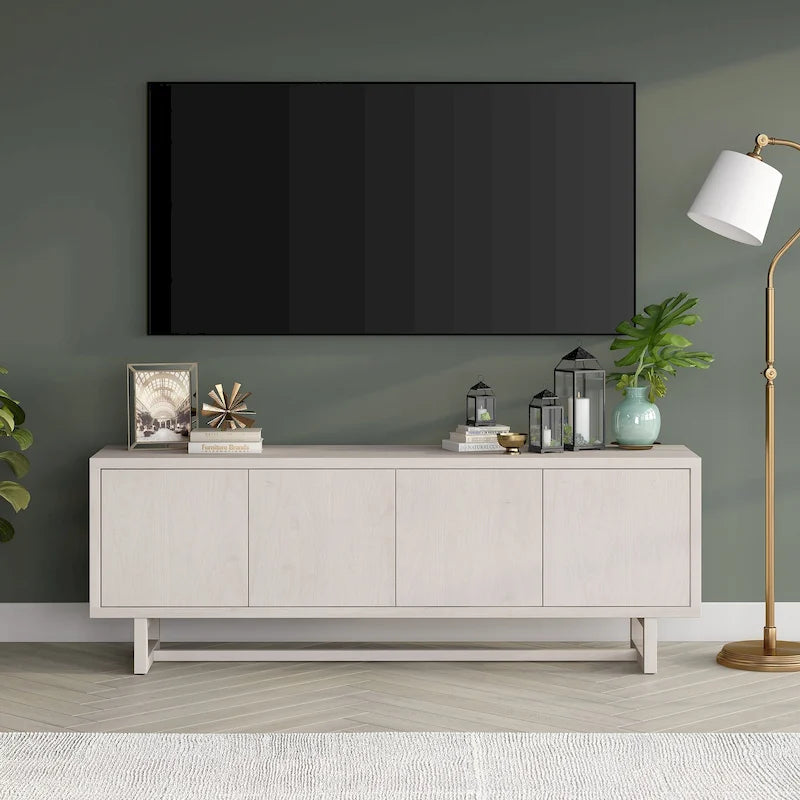 Mobile TV rettangolare per TV fino a 75" — 173 cm di larghezza con armadietto contenitore