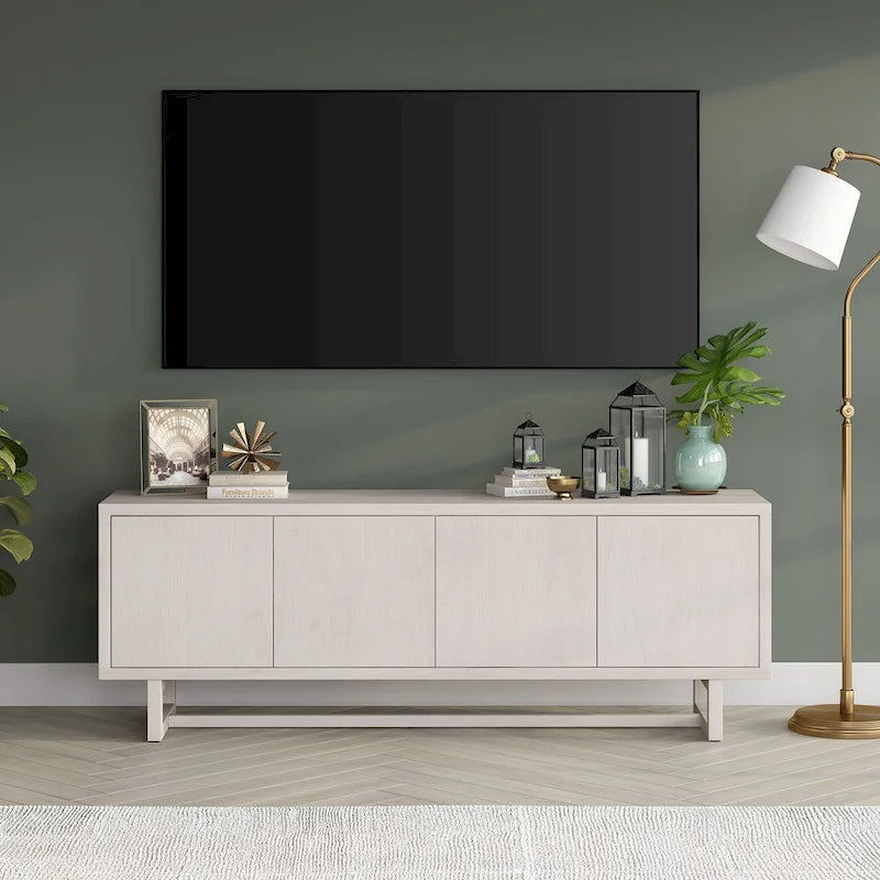 Mobile TV rettangolare per TV fino a 75" — 173 cm di larghezza con armadietto contenitore