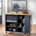 Carrello da cucina mobile per microonde con 7 scomparti e rotelle bloccabili