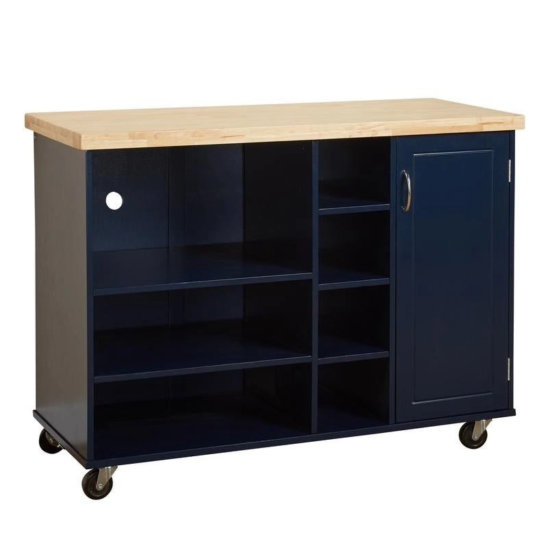 Carrello da cucina mobile per microonde con 7 scomparti e rotelle bloccabili