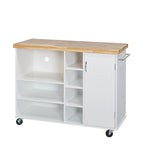 Carrello da cucina mobile per microonde con 7 scomparti e rotelle bloccabili