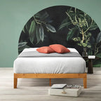 Letto a piattaforma minimalista in pino rustico – Nessuna rete a molle necessaria