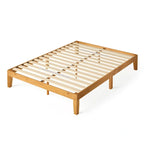 Letto a piattaforma minimalista in pino rustico – Nessuna rete a molle necessaria