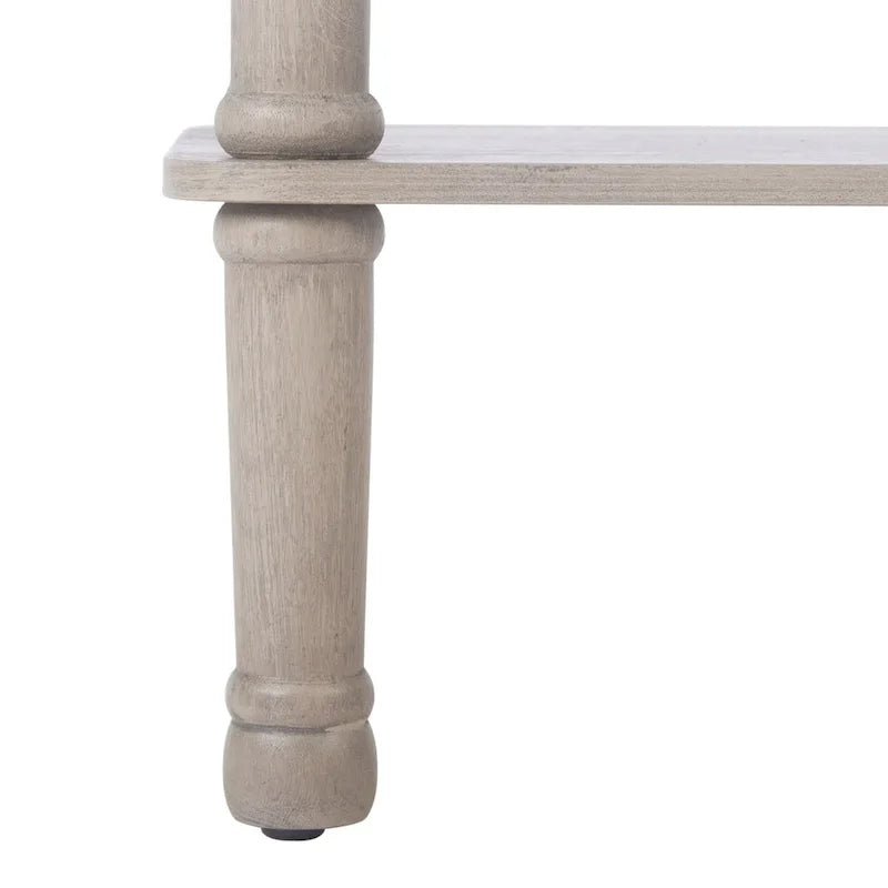 Consolle rettangolare con gambe tornite e dettagli intagliati — 71 cm di larghezza