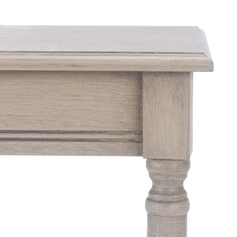 Consolle rettangolare con gambe tornite e dettagli intagliati — 71 cm di larghezza