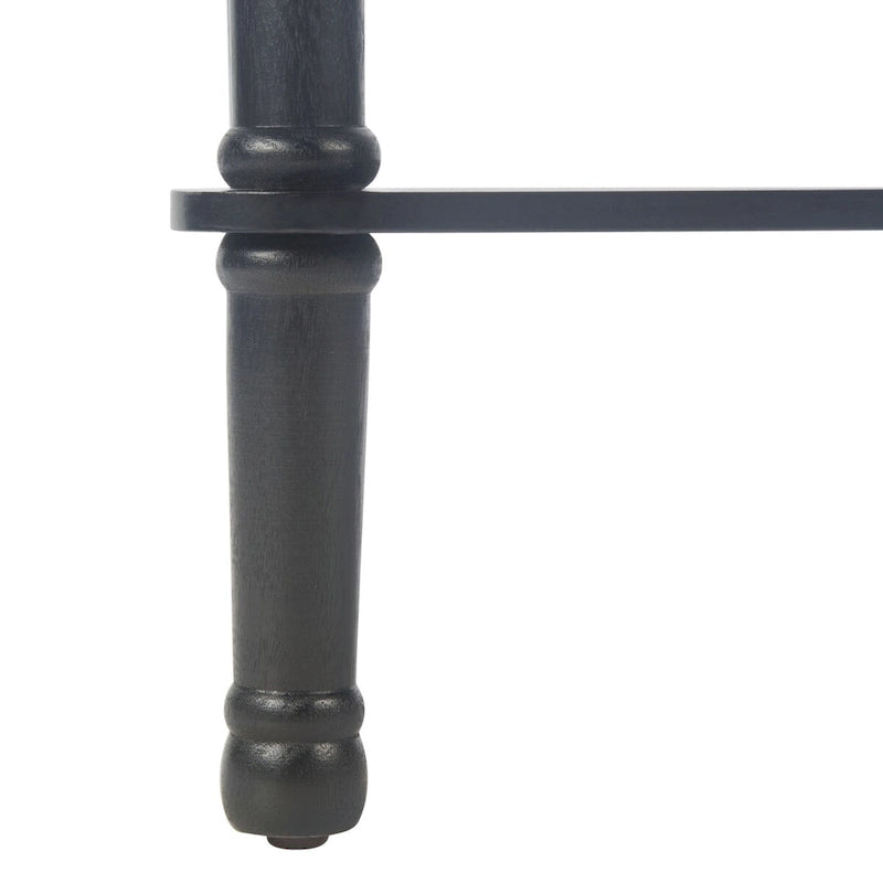 Consolle rettangolare con gambe tornite e dettagli intagliati — 71 cm di larghezza