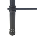 Consolle rettangolare con gambe tornite e dettagli intagliati — 71 cm di larghezza