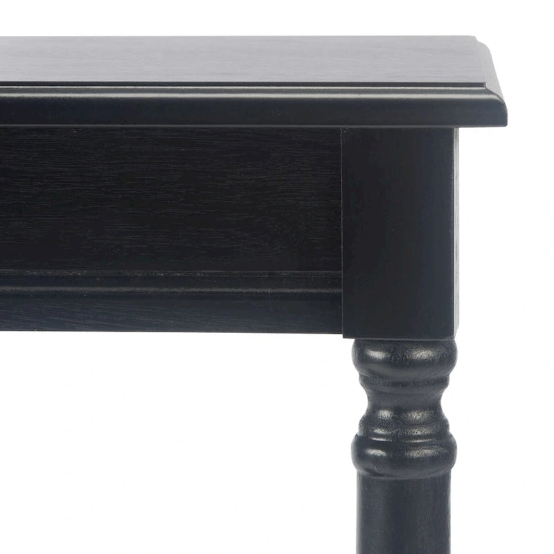 Consolle rettangolare con gambe tornite e dettagli intagliati — 71 cm di larghezza
