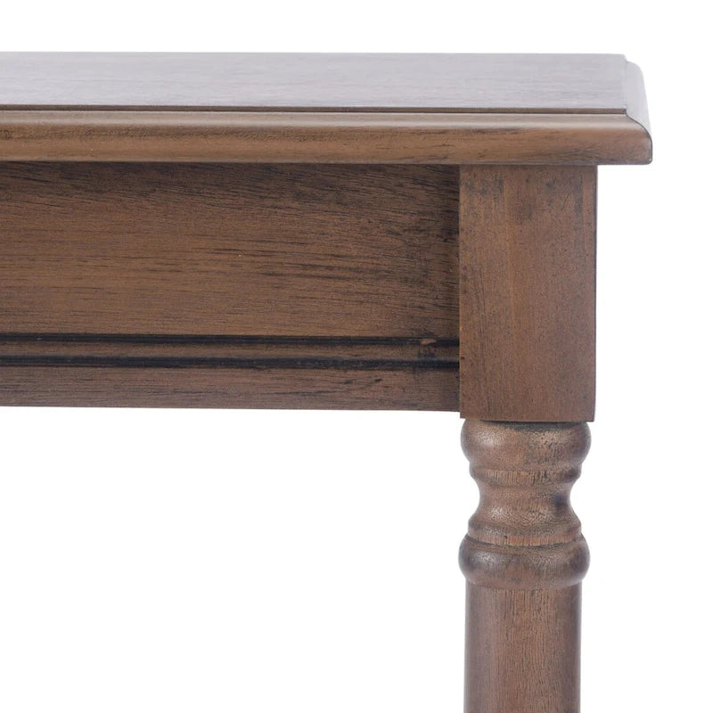 Consolle rettangolare con gambe tornite e dettagli intagliati — 71 cm di larghezza