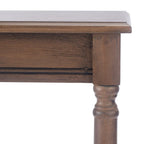 Consolle rettangolare con gambe tornite e dettagli intagliati — 71 cm di larghezza