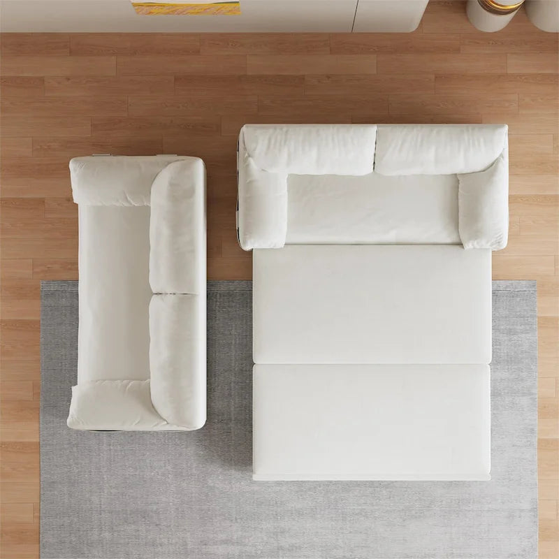 Divano Letto Estraibile Queen, Divano Letto Convertibile 3-in-1 con Contenitore Laterale