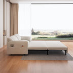 Divano Letto Estraibile Queen, Divano Letto Convertibile 3-in-1 con Contenitore Laterale
