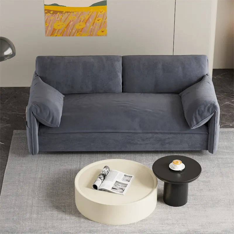 Divano Letto Estraibile Queen, Divano Letto Convertibile 3-in-1 con Contenitore Laterale