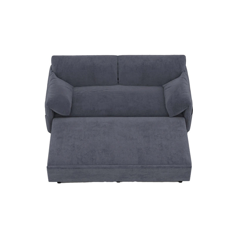 Divano Letto Estraibile Queen, Divano Letto Convertibile 3-in-1 con Contenitore Laterale