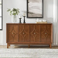 Madia Mid-Century da 150 cm con motivo a rombi e ripiani regolabili